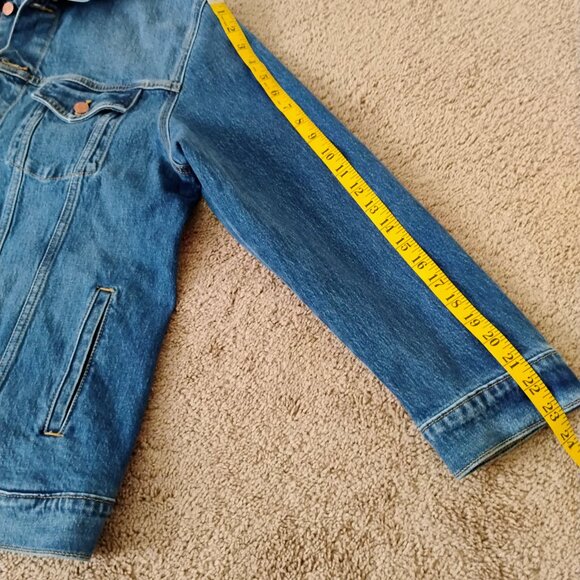 PINK Victoria Secrets Jean Jacket Repurposed Size Large - Picture 7 of 9